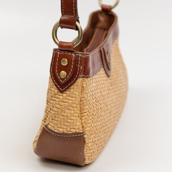 Vintage Y2K Franco Sarto woven straw shoulder bag - Picture 11 of 11